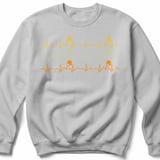 Pickleball Gildan Crewneck Sweatshirt, Pickleball Heartbeat EKG Pulse Rhythm Graphic, Court Warm Up thumbnail 7