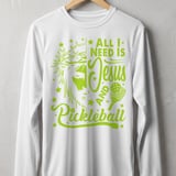Pickleball Sport-Tek Long Sleeve Tee, All I Need Is Jesus And Pickleball, UV Protection Sun Shield Shirt thumbnail 11