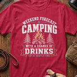 Weekend Forecast Camping & Drinks T-Shirt thumbnail 4