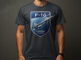 F-16 Fighting Falcon T-Shirt, Military Jet Aviation Graphic Tee, Air Force Pilot Shirt, Veteran Flight Enthusiast Gift, Aircraft Apparel thumbnail 9