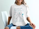 Pickleball Comfort Colors Shirt, Out of This World Dinks, Retro Astronaut Graphic Tee, Fun Court Apparel Gift thumbnail 2