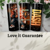 20oz Skinny Tumbler with Straw, Fox Gamer Tumbler, Gaming Cup, Video Game Gift for Boys and Teens thumbnail 9