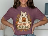 Purrfectly Spooky Ghost Cat Tee thumbnail 3