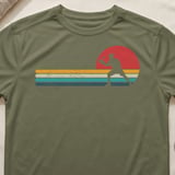 Pickleball Sport-Tek Performance Tee, Retro Sunset Player Silhouette Graphic, Vintage Athletic Court Apparel thumbnail 4