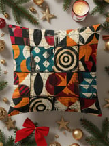Abstract Geometric Pattern Velveteen Blanket, Woven Blanket, Throw Pillows - Modern Mid-Century Home Decor Gift thumbnail 13