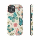 Floral iPhone Case: Butterfly Pattern, Colorful Design, Protective Phone Cover thumbnail 4