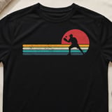 Pickleball Sport-Tek Performance Tee, Retro Sunset Player Silhouette Graphic, Vintage Athletic Court Apparel thumbnail 1