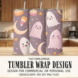 Whimsical Ghost & Candy Corn Digital Design Size Bundle Png thumbnail 1