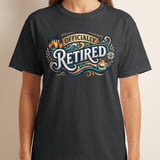 Officially Retired T-Shirt | Tropical Retirement Gift for Men Women | New Chapter Golden Years Tee | Beach Vacation Mode Shirt thumbnail 3