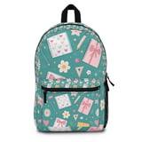 Cute Stationery Pattern Backpack, Kawaii Aesthetic Spiral Notebook, Accessory Pouch, Back to School Gift for Her thumbnail 7