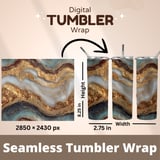 20 oz Skinny Tumbler Wrap Sublimation Design, Gold Agate Tumbler, Straight and Tapered Wrap png, Marble Texture Tumbler, Instant Download thumbnail 5
