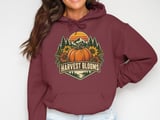 Vintage Fall Pumpkin Sweatshirt, Retro Harvest Blooms Hoodie, Cozy Autumn Mountain Graphic Tote Bag, Cute Cottagecore Floral Halloween Gift thumbnail 2