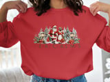 Black Santa and Mrs Claus PNG Clipart, African American Merry Christmas Graphic, Vintage Winter Holiday Sublimation Art Digital Download thumbnail 3