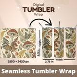 Whimsical Mushroom Forest Digital Pattern Size Bundle Png thumbnail 7