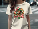 Wrapped In Joy Dachshund Christmas Tee thumbnail 7