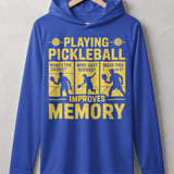 Pickleball Sport-Tek Performance Hood, Playing Pickleball Improves Memory What's The Score, Lightweight Hoodie thumbnail 4
