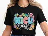 NICU Nurse T-Shirt: Neonatal Intensive Care Unit Ocean Sea Animals Tee thumbnail 8