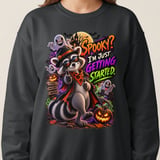 Randy the Raccoon Spooky Halloween Sweatshirt thumbnail 5