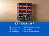 Spooky Bat Plaid Halloween Velveteen Blanket, Purple Orange Grunge Goth Cozy Woven Blanket & Throw Pillows, Fall Decor Gift thumbnail 13