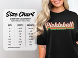Pickleball Comfort Colors Shirt, Pickleball Retro 1970s Striped Script Lettering, Vintage Graphic Tee thumbnail 14