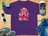 Pink Cowgirl Birthday Girl Tee thumbnail 3