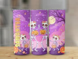 Personalized Halloween Tumbler, Dancing Skeletons, Custom Name Gift, Spooky Season, Trick or Treat thumbnail 3