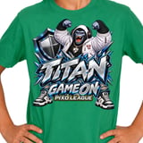 Gorilla Gaming T-Shirt for Kids, Titan Game On Youth Gamer Tee, Blue Silver Gorilla Graphic Shirt, Pixo League thumbnail 5