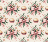 Digital Pattern, Macarons and Bows, Seamless Repeat Pattern, Digital Bundle, Food and Floral Pattern, Commercial Use, Graphic Design thumbnail 8