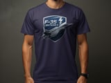F35 Lightning II Fighter Jet T-Shirt, Military Aviation Stealth Graphic Tee, Air Force Pilot Squadron Shirt, Aviator Gift for Him thumbnail 2