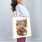 Faith Over Fear Floral Tote Bag thumbnail 3