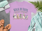 Walk By Faith Misplace Everything Shirt, Funny Christian Duck Tee, Cozy Faith Humor Gift for Mom, Cute Duck Lover T-Shirt thumbnail 2