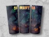 Personalized Halloween Tumbler, Spooky Haunted House Tumbler, Pumpkin Patch Tumbler, Custom Halloween Gift, Halloween Decor Tumbler thumbnail 3