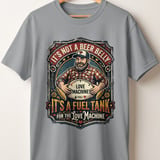 Funny Dad Bod T-Shirt, Love Machine Fuel Tank Tee, Beer Belly Joke Shirt, Husband Gift, Father's Day, Mechanic & Biker Style Shirt thumbnail 7