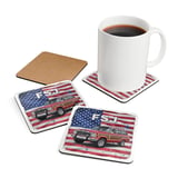 Grand Wagoneer Corkwood Coaster Set, American Flag Art, The Waggy Coasters, FSJ Car Gift, Car Lover Gift, Petralla Shop Cars Section thumbnail 3