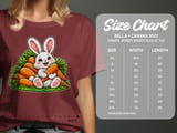 Cute lucky Bunny Rabbit T-Shirt, Carrots Graphic Tee, Animal Lover Gift, Soft Casual Apparel, Unisex Clothing thumbnail 8
