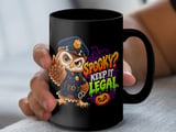 Spooky Keep It Legal Police Owl Mug thumbnail 11