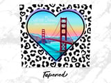 San Francisco 20oz Tumbler Wrap, Golden Gate Bridge, Digital Download, Heart, Leopard, Seamless thumbnail 5