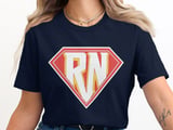 RN Superhero Registered Nurse Red Diamond T-Shirt thumbnail 7