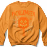 Pickleball Gildan Crewneck Sweatshirt, Pickleween, Court Warm Up Graphic Apparel for Halloween Matches thumbnail 9