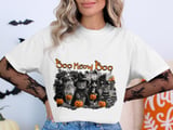 Boo Meow Boo Halloween Cats T-Shirt thumbnail 2