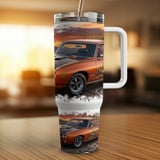 40oz Tumbler Wrap Pontiac GTO Sublimation Design, Classic Muscle Car Digital Download, Route 66 Desert Road Trip Tumbler PNG Gift thumbnail 12
