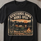 Kickstands Down Books Open Tee thumbnail 1