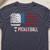 Pickleball Sport-Tek Performance Tee, Pickleball USA Flag Distressed Graphic, Performance Court Apparel thumbnail 9
