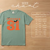 October 31st Halloween T-Shirt, Spooky Season Tee, Vintage Grunge Bats & Spider Web, Cute Fall Witchy Shirt thumbnail 5