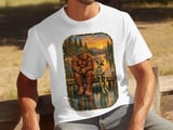 Bigfoot and Alien Fishing Tee thumbnail 6