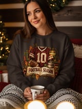 Football Season Sweatshirt, Vintage Football Hoodie, Dark Academia Bookish Gameday Shirt, Fall Tailgate Crewneck, Cozy Autumn Sports Gift thumbnail 6