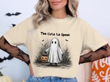 "Too Cute to Spook" Ghost T-Shirt thumbnail 1