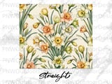 Daffodil Tumbler Sublimation Design, Watercolor Floral Seamless Wrap PNG, Spring Narcissus Flower 20oz Skinny Tumbler Digital thumbnail 13