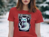 Purranormal Cat Ghost T-Shirt, Cute Cat Lover Gift, Halloween Cat Tee, Paranormal Themed Shirt, Spooky Cat Graphic Tee thumbnail 7