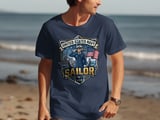 Proud US Navy Sailor T-Shirt for Military Veterans & Family | Patriotic American Flag & Ship Design Tee | Navy Appreciation Gift thumbnail 7